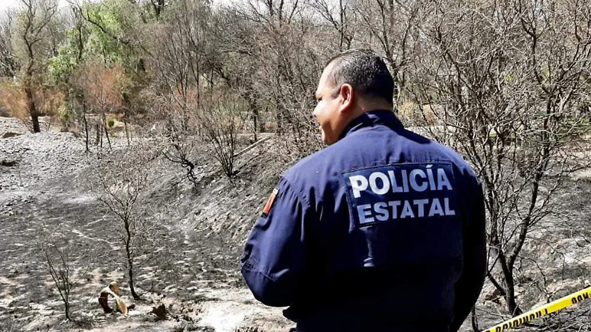 hallan persona calcinada en predio